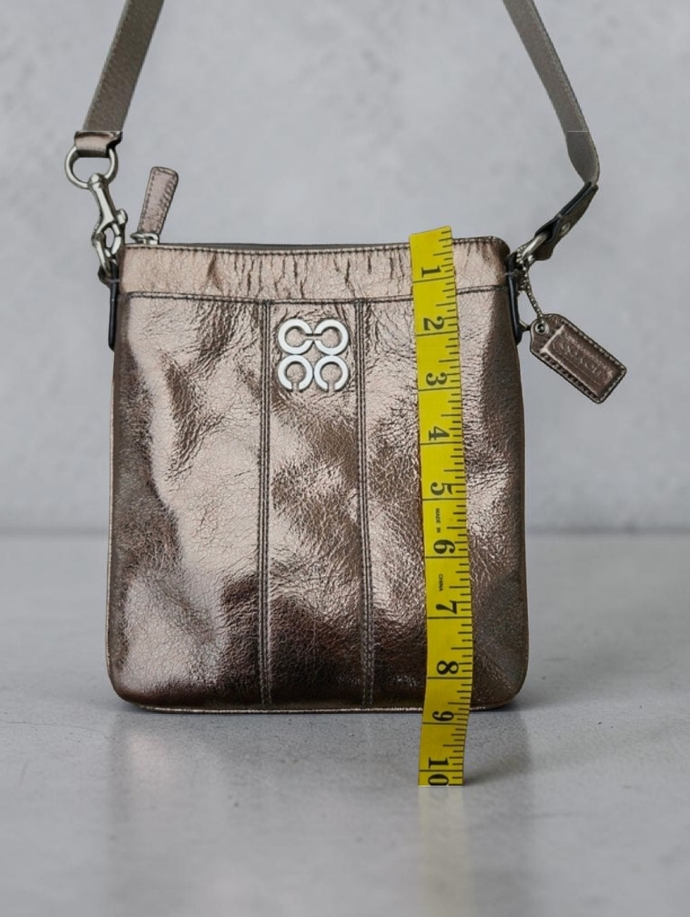 Coach 2010 Julia Gunmetal Crossbody - Great Condition/Plz Read Description - Picture 5 of 8